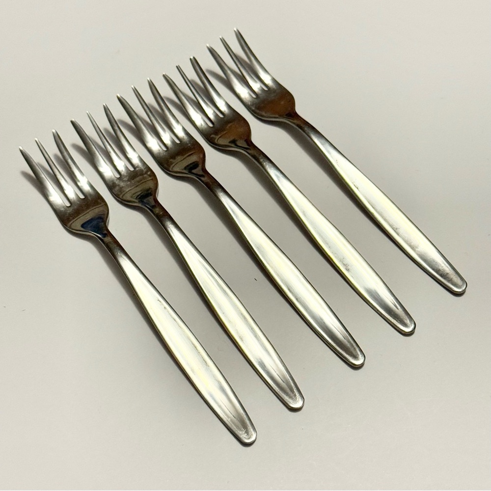 Vintage Set of 5 Seafood Forks by Norpro